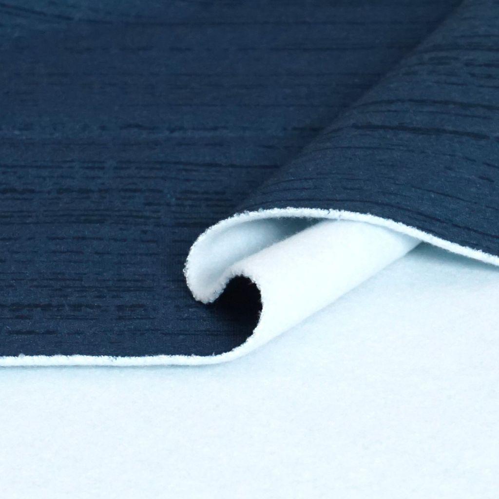 Sweat Stoff bedruckt unregelmäßige Streifen jeansblau